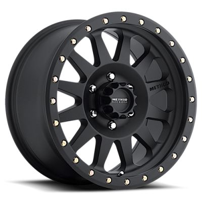 Aluminum Wheels 15x8 Double Standard MR304 Bolt Pattern 6 On 139.7 Offset -24 Lip Size 3.5 Matte Black MB Method