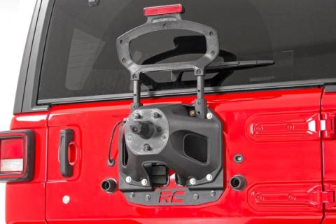 Jeep Spare Tire Relocation Bracket 18-20 Wrangler JL No Rear Proximity Sensors Rough Country