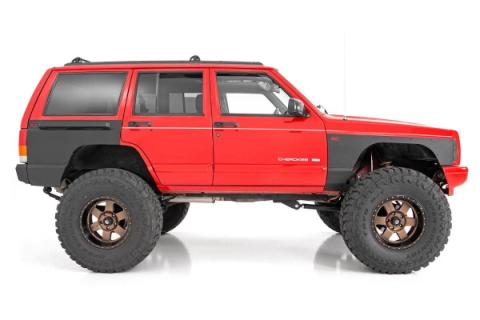 Jeep Front &amp; Rear Upper and Lower Quarter Panel Armor-97-01 Cherokee XJ Rough Country