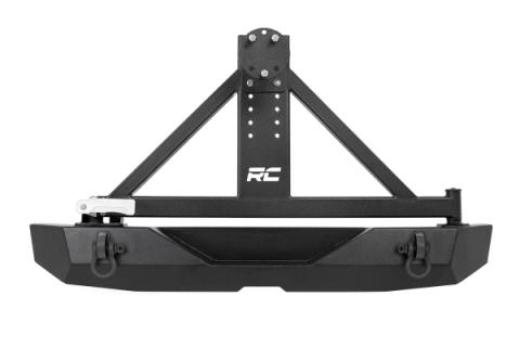 Jeep Rock Crawler Rear HD Bumper w/Tire Carrier 07-18 Wrangler JK Rough Country