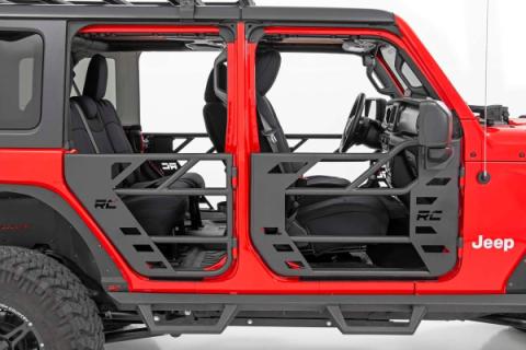 Tubular Doors Front and Rear Jeep Gladiator JT/Wrangler JL 4WD (18-26) Rough Country