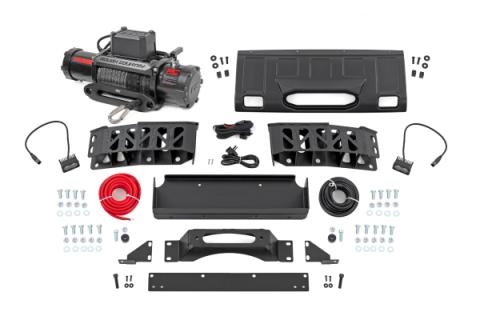 Hidden Winch Mount White SAE PRO1200S Toyota Land Cruiser 4WD (24-26) Rough Country