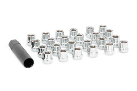 Lug Nut Set 1/2x20 24 Qty Chrome Open End Rough Country
