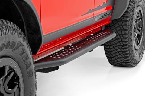 OV2 Running Boards Side Step Bars 4-Door Ford Bronco 4WD (2021-2025) Rough Country