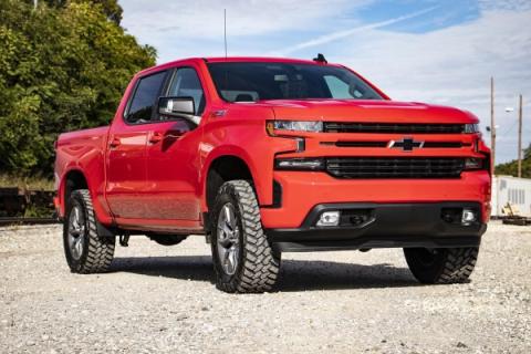 3.5 Inch Lift Kit Rear Mono Leaf Red Chevy Silverado 1500 2WD/4WD (2022-2024) Rough Country