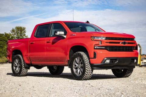 3.5 Inch Lift Kit Rear Mono Leaf Red Chevy Silverado 1500 2WD/4WD (2022-2024) Rough Country