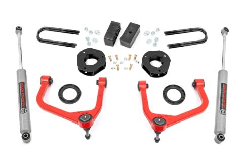 3.5 Inch Lift Kit Mono Leaf Rear Red GMC Sierra 1500 2WD/4WD (2019-2024) Rough Country