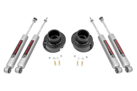 2.5 Inch Leveling Kit RR Leaf Spring N3 Shocks Ram 2500/3500 4WD Rough Country