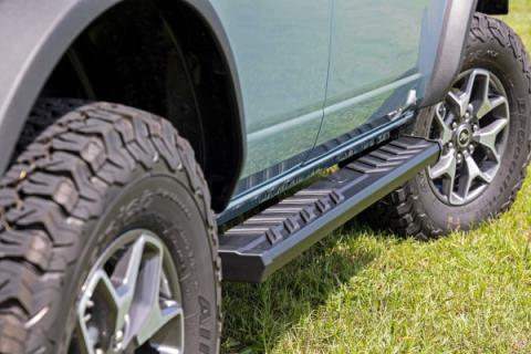 BA2 Running Boards Side Step Bars 4-Door Ford Bronco 4WD (2021-2025) Rough Country
