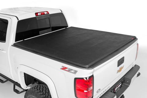 Soft Tri-Fold Bed Cover 6 Foot 7 Inch Bed Silverado/Sierra 1500 (00-06 &amp; Classic) Rough Country