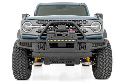 LED Light Kit Fog Mount Triple 2 Inch Black Pair Flood Ford Bronco (21-25) Rough Country