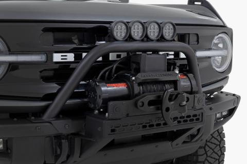 Safari Bar 3.5 Inch Round LED (Pair) Black Amber DRL OE Modular Steel Ford Bronco (21-25) Rough Country