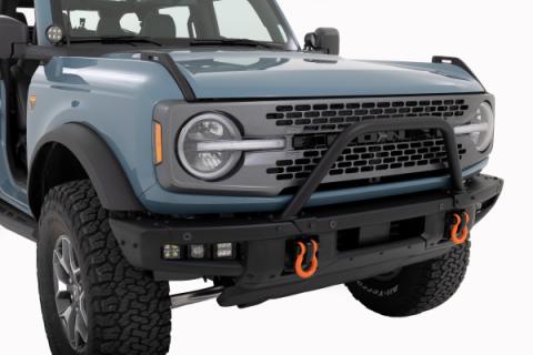 Safari Bar 3.5 Inch Round LED (Pair) Black Amber DRL OE Modular Steel Ford Bronco (21-25) Rough Country