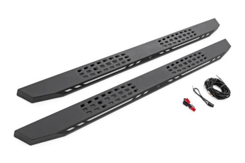 AC2 Running Boards Amber/White CrewMax Toyota Tundra 2WD/4WD (22-26) Rough Country