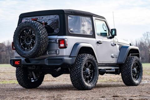 3.5 Inch Jeep Suspension Lift Kit Premium N3 Shocks Stage 2 Coils &amp; Control Arm Drop 18-20 Wrangler JL-2 Door Rough Country