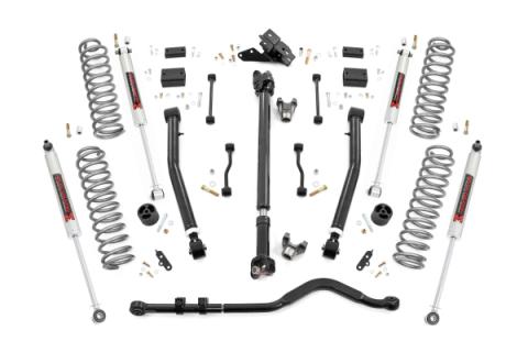 3.5 Inch Lift Kit Adj Lower FR D/S M1 Jeep Wrangler Unlimited Rubicon (18-23) Rough Country