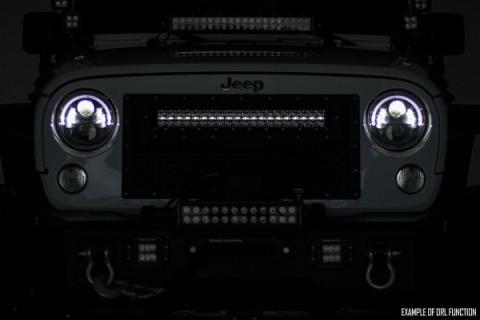 Ford Mesh Grille 30 Inch Dual Row Black Series LED w/Amber DRL 15-17 F-150 Rough Country