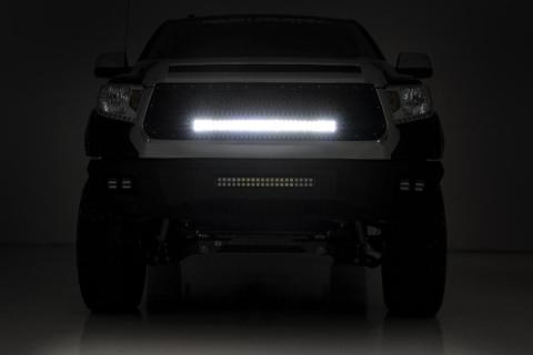 Toyota Mesh Grille w/30 Inch Dual Row Black Series LED w/Cool White DRL 14-17 Tundra Rough Country