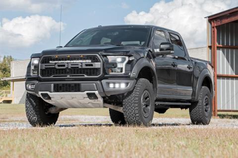 Ford Triple LED Fog Light Kit Black Series 17-19 F-150 Raptor Rough Country
