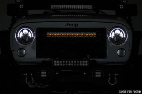 8 Inch Black Series LED Light Bar Single Row Amber DRL Rough Country
