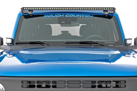 50 Inch Straight CREE LED Light Bar Single Row Black Series w/Cool White DRL Rough Country