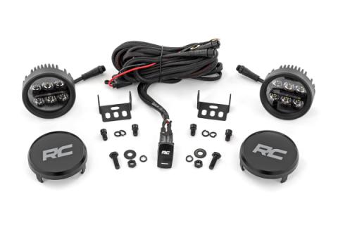 Black Series Round LED Light Pair 3.5 Inch Amber DRL Rough Country