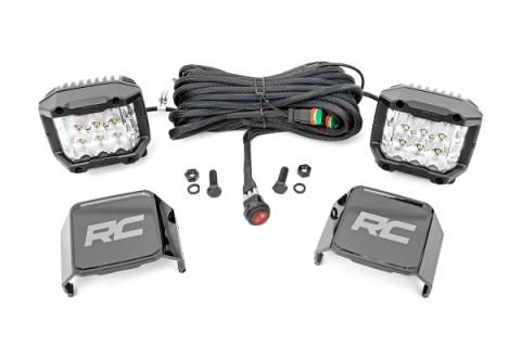3 Inch Wide Angle OSRAM LED Lights Pair Rough Country