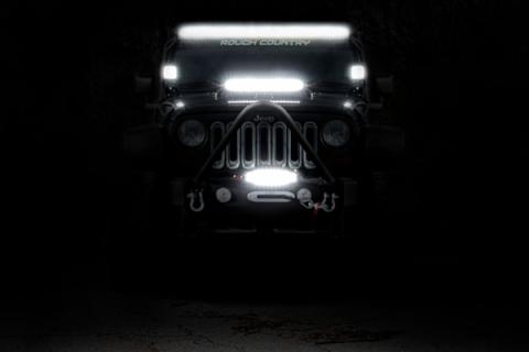 50 Inch CREE LED Light Bar Dual Row Black Series w/Amber DRL Rough Country