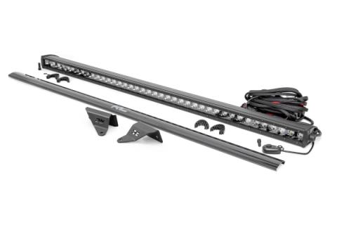 LED Light Upper Windshield 40 Inch Black Single Row 21-Up Ford Bronco Rough Country