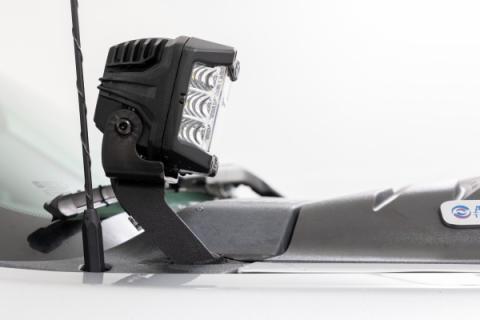 LED Light Kit Ditch Mount 2 Inch Black Pair Flood Chevy 1500 &amp; Silverado/Sierra 2500HD/3500HD (07-14) Rough Country