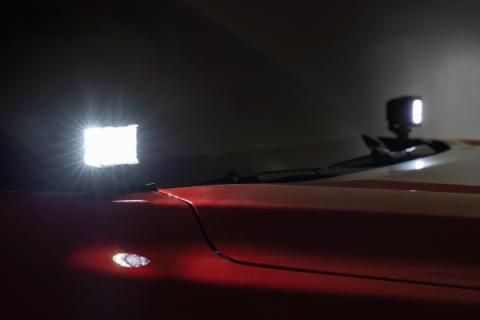 LED Light Kit Ditch Mount 2 Inch Black Pair White DRL Toyota Tundra (22-26) Rough Country