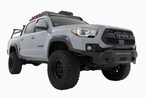 LED Light Kit Ditch Mount 2 Inch Black Pair White DRL Toyota Tacoma (16-23) Rough Country