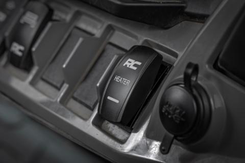Rocker Switch Cab Heater 2x1 with Logo Blue Back Light Polaris General XP 4 1000 Rough Country