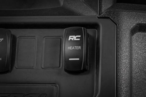 Rocker Switch Cab Heater 2x1 with Logo Blue Back Light Polaris General XP 4 1000 Rough Country