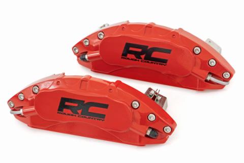 Caliper Covers Rear Red Chevy/GMC Sierra 1500 (19-25)/Silverado 1500 (19-26) Rough Country