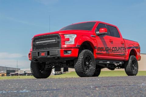 30 Inch Curved CREE LED Light Bar Dual Row Black Series w/Cool White DRL Rough Country