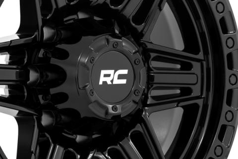 76 Series Wheel Simulated Beadlock Gloss Black 17x9 8x6.5 -12mm Rough Country