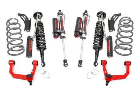 3 Inch Lift Kit Upper Control Arms RR Coils Vertex Red Toyota 4Runner (10-24) Rough Country