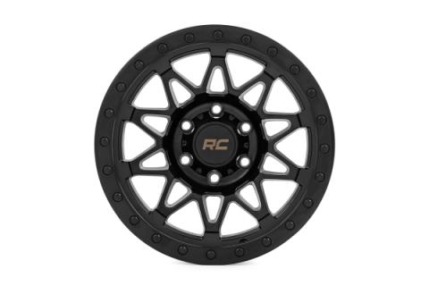 78 Series Wheel Simulated Beadlock Black 17x8.5 6x5.5 +0mm Rough Country