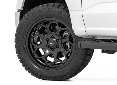 80 Series Wheel One-Piece Semi Gloss Black 20x10 8x180 -19mm Rough Country