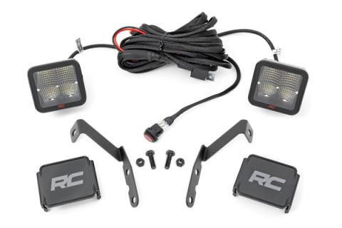 LED Light Kit Ditch 2 Inch Spectrum Pair Spot Chevy 1500 &amp; Silverado/Sierra 2500HD/3500HD (07-14) Rough Country