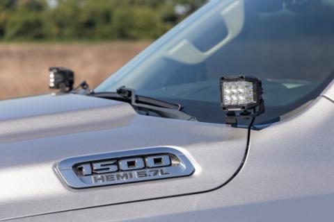 LED Light Kit Ditch Mount 2 Inch Spectrum Pair Spot Ram 1500 (19-26) Rough Country