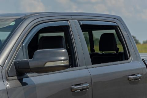 Side Window Deflectors In Channel Rain Guard Ram 1500 (19-26)/1500 TRX (21-24) Rough Country