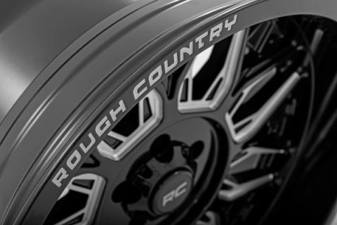 86 Series Wheel One-Piece Gloss Black 20x10 6x5.5 -25mm Rough Country