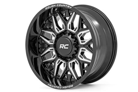 86 Series Wheel One-Piece Gloss Black 20x10 5x5 -19mm Rough Country