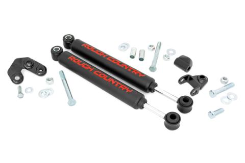 Jeep Dual Steering Stabilizer 97-06 Wrangler TJ 86-92 Comanche MJ 84-01 Cherokee XJ Rough Country