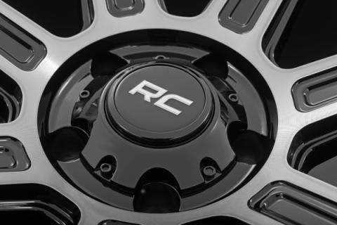 89 Series Wheel One-Piece Black Machined Gun Metal 17x9 5x5 -12mm Rough Country