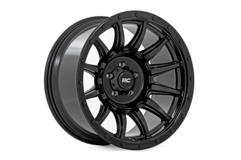 90 Series Wheel One-Piece Gloss Black 18x9 6x5.5 -12mm Rough Country