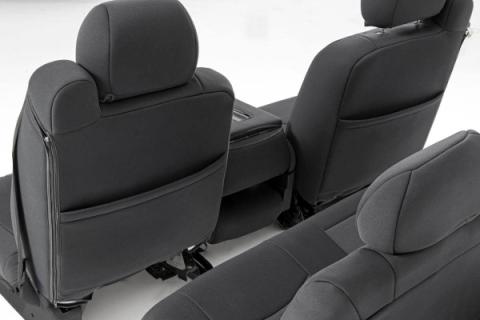 Neoprene Front &amp; Rear Seat Cover Combo Black 99-06 Silverado/Sierra 1500 Rough Country