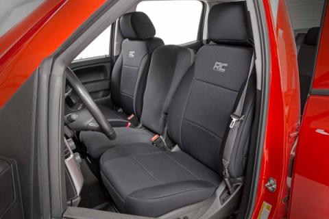 Neoprene Front Seat Covers Black 14-18 Silverado/Sierra 1500 Rough Country